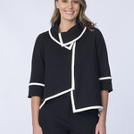 Maglia Black with White Contrast Trim Jacket