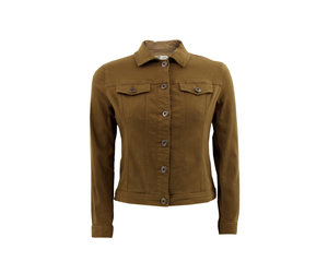 Caramel Button Front Denim Jacket - One 