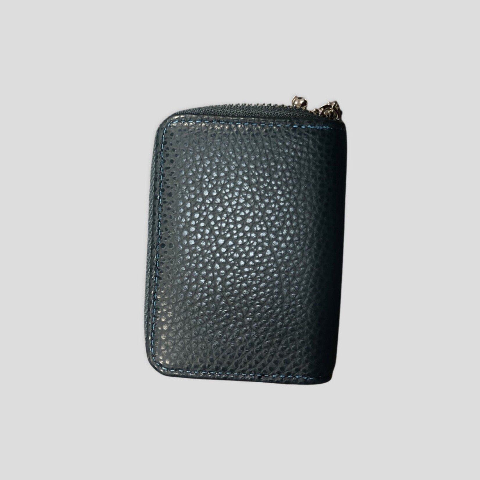 Zeneeba Teal Blue Leather Card Holder Wallet