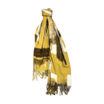 Taylor Hill Mustard Abstract Block Scarf