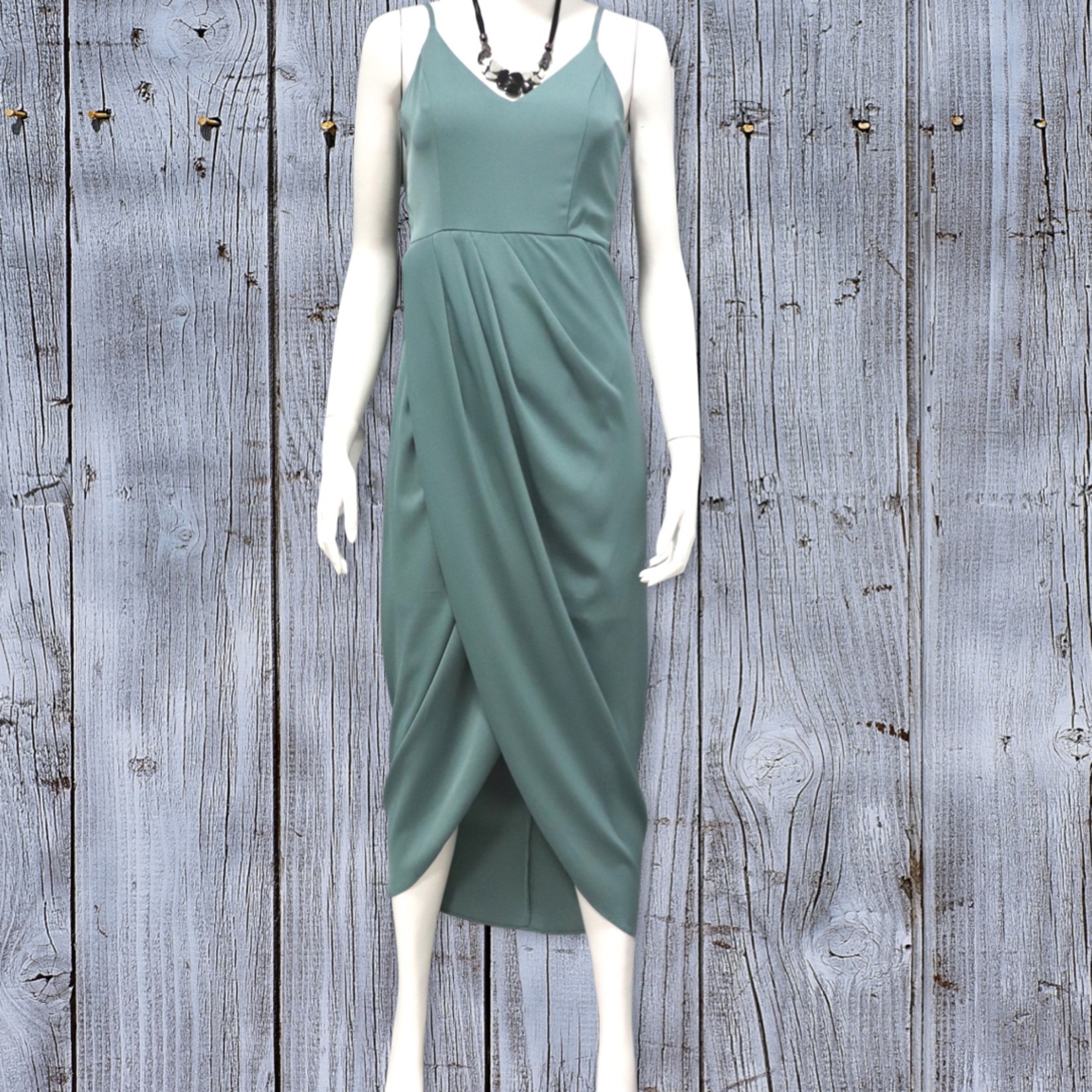 Style State Sage Singlet Strap Rouched Front Dress