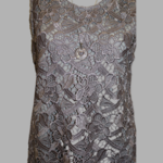 Yes A Dress Silver Lace with Side Zip Camisole