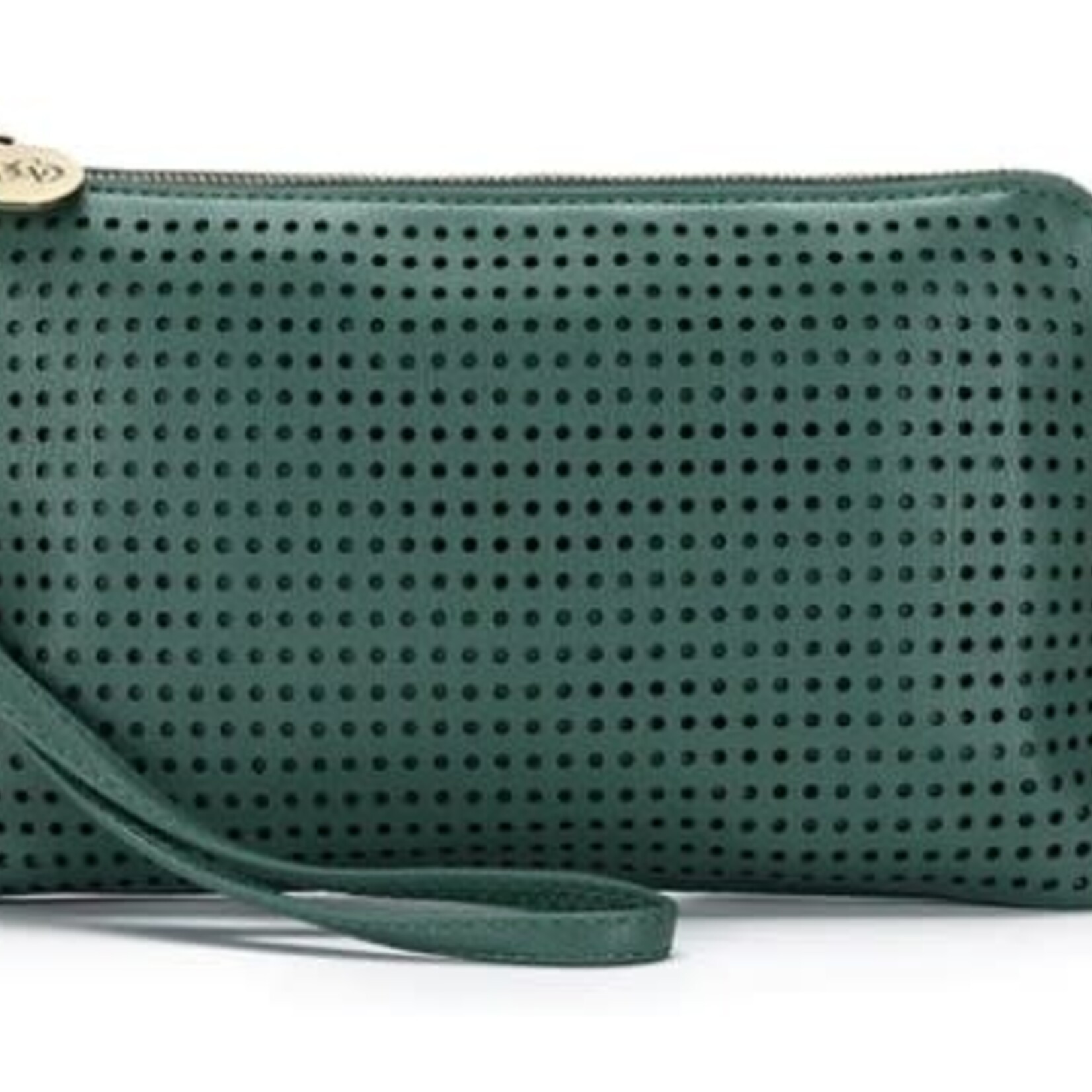 Black Caviar Pine Green Nina Crossbody Clutch