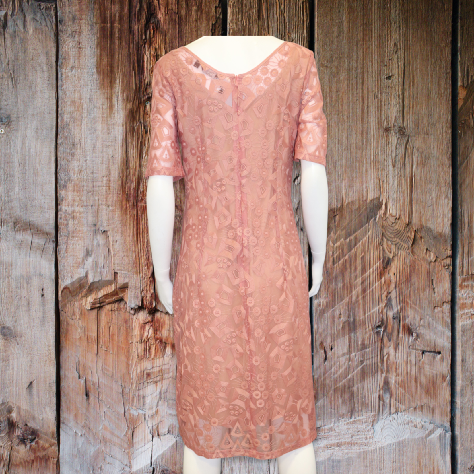Faye Pink Geo Soft Lace Shape Shift Dress