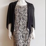 Wishstone Silver Lace Dress with Chiffon Jacket Set