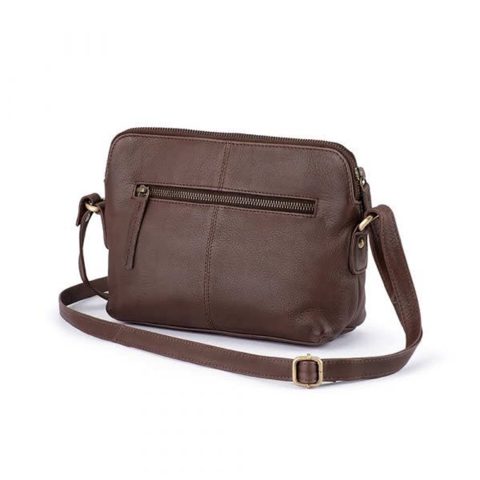 Verona Brown Leather Crossbody Handbag