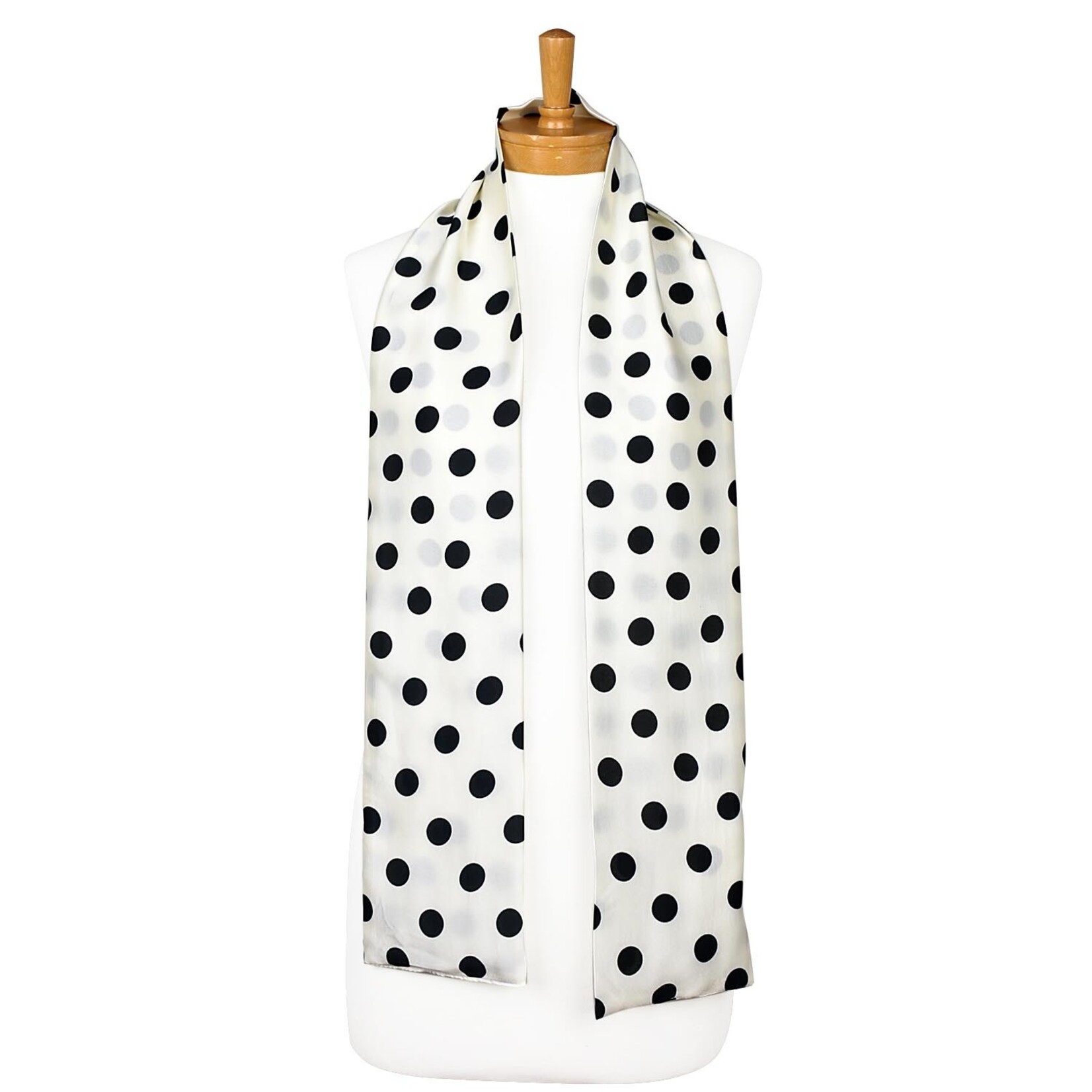 Taylor Hill White with Black Polka Dot Scarves