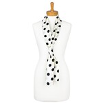 Taylor Hill White with Black Polka Dot Scarf