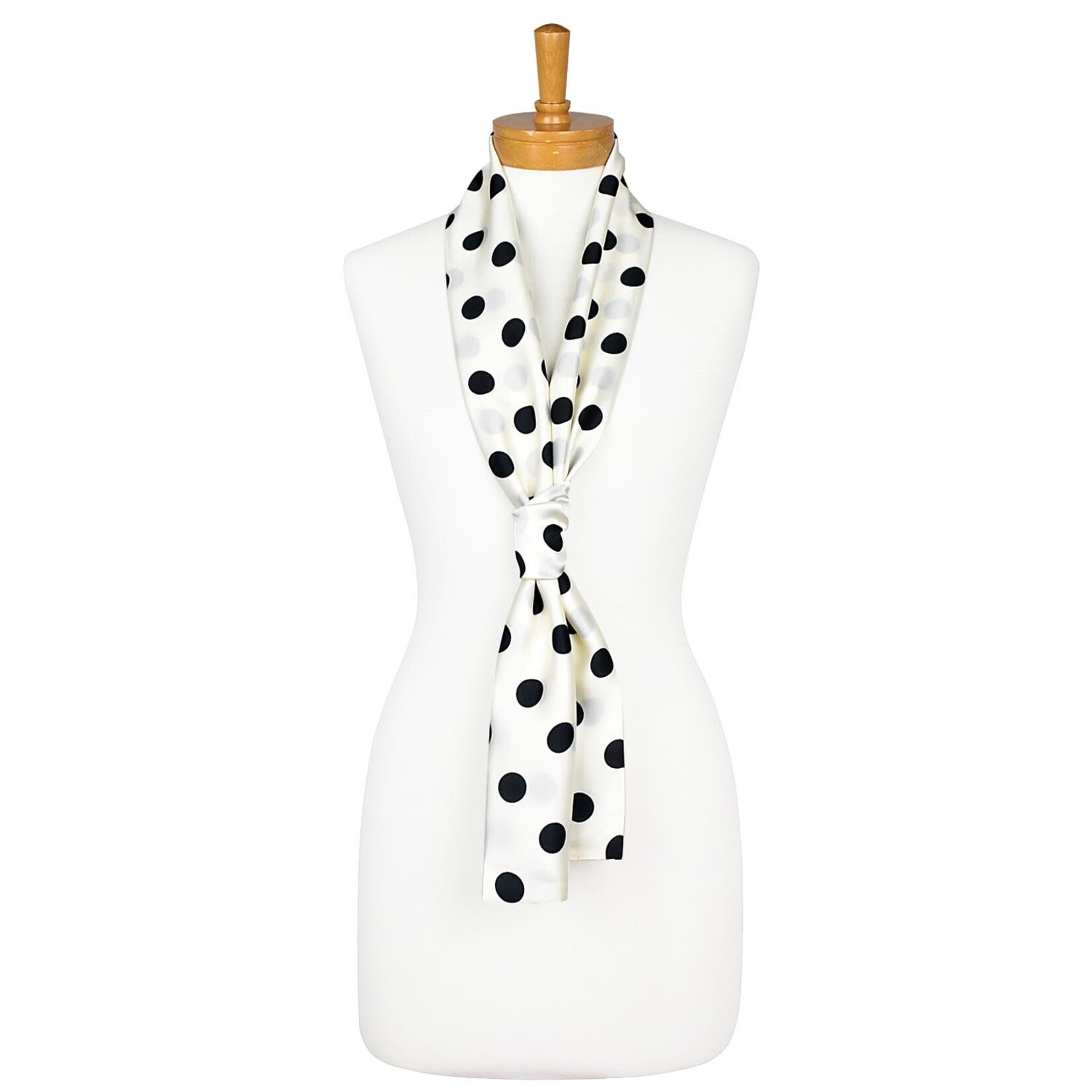 Taylor Hill White with Black Polka Dot Scarves