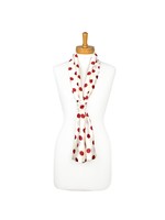 Taylor Hill Cream with Red Polka Dot Scarf