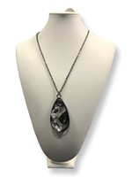 Sonia Smith Jewellery Gunmetal & Crystal Large Pendant 43cm Drop Necklace