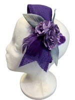 One Plus One Fashion Purple Bow & Flower Headband