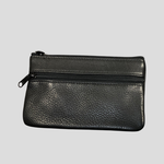 Franco Bonini Black Leather Card Coin Purse