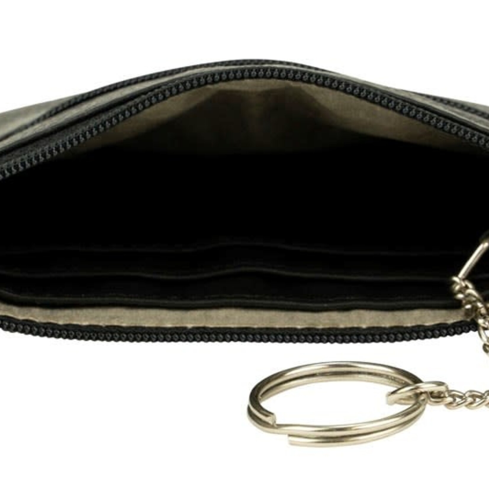 franco bonini black leather card coin purse