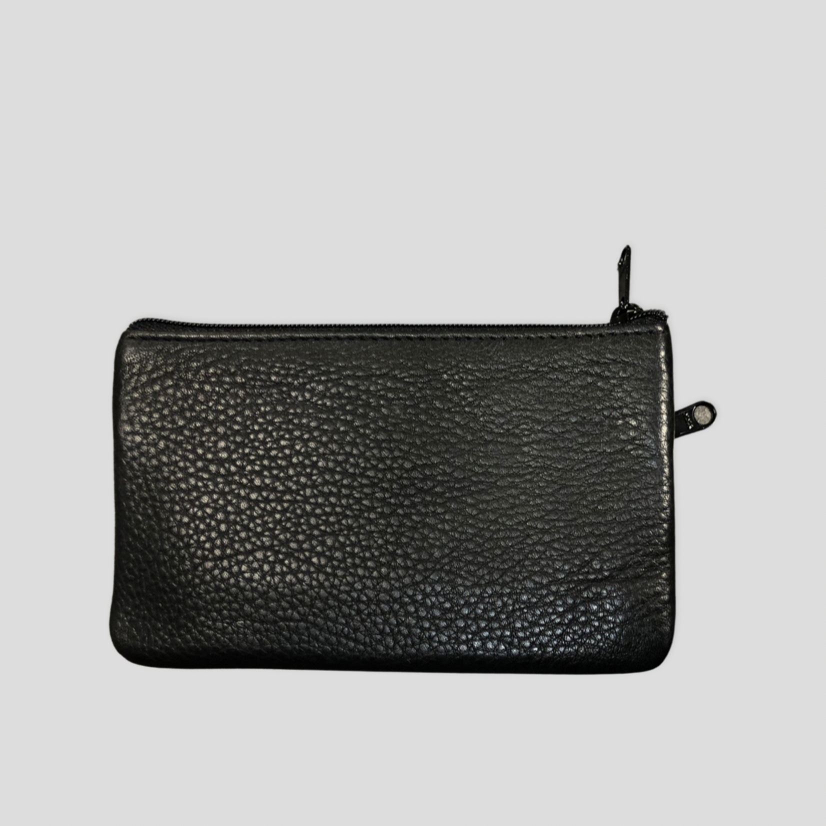 franco bonini black leather card coin purse