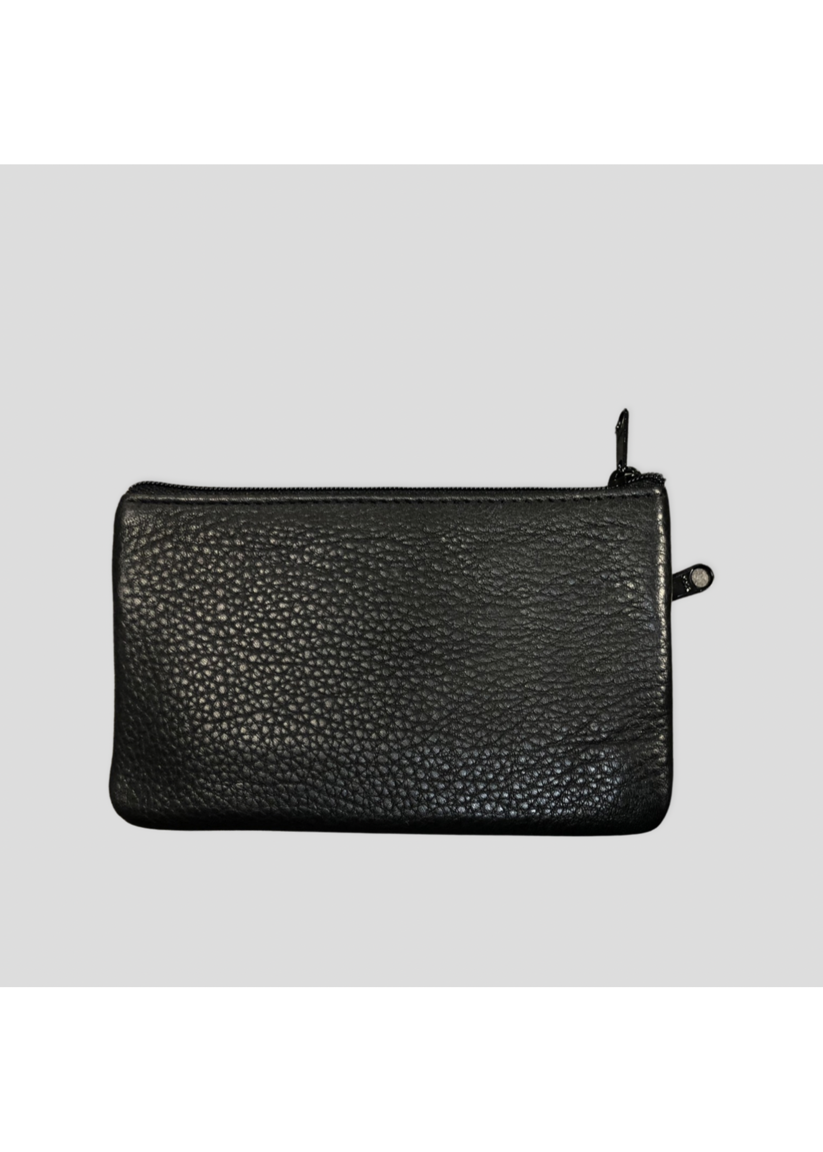 Franco Bonini Black Leather Card Coin Purse