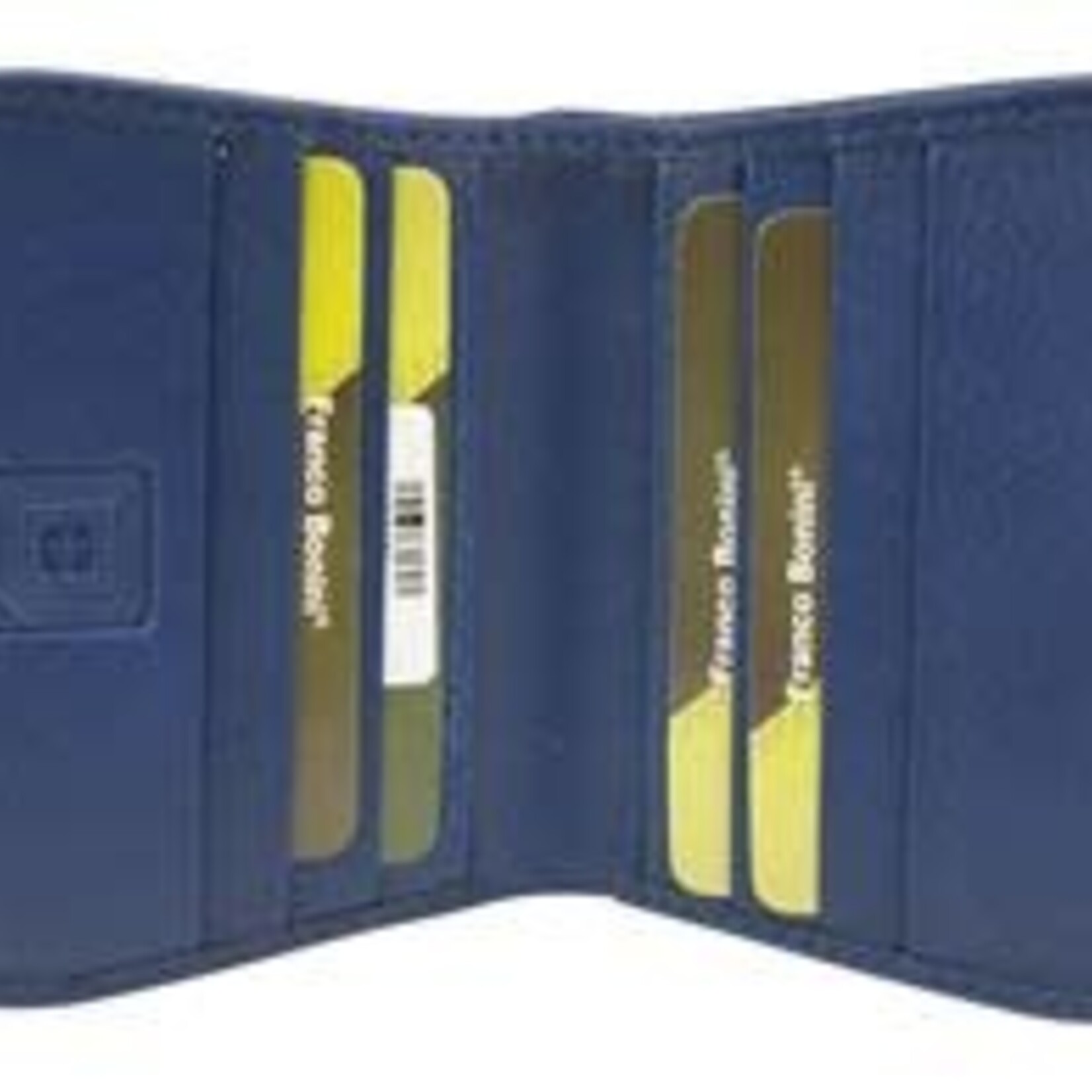 franco bonini blue leather coin card purse
