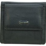 Franco Bonini Black Small Square Leather Coin Wallet