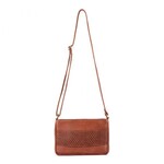 Verona Cognac Weave Leather Shoulder Bag