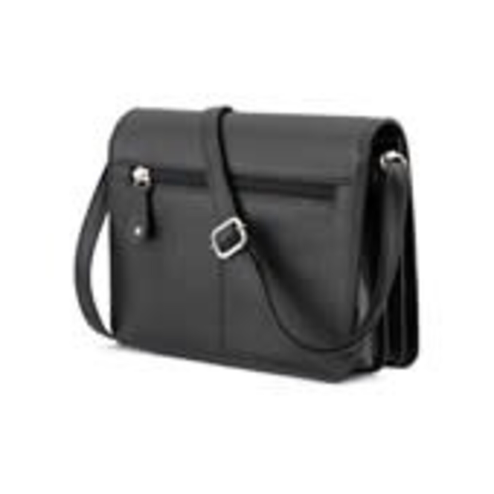 Franco Bonini Black Medium Leather Compartment Bag