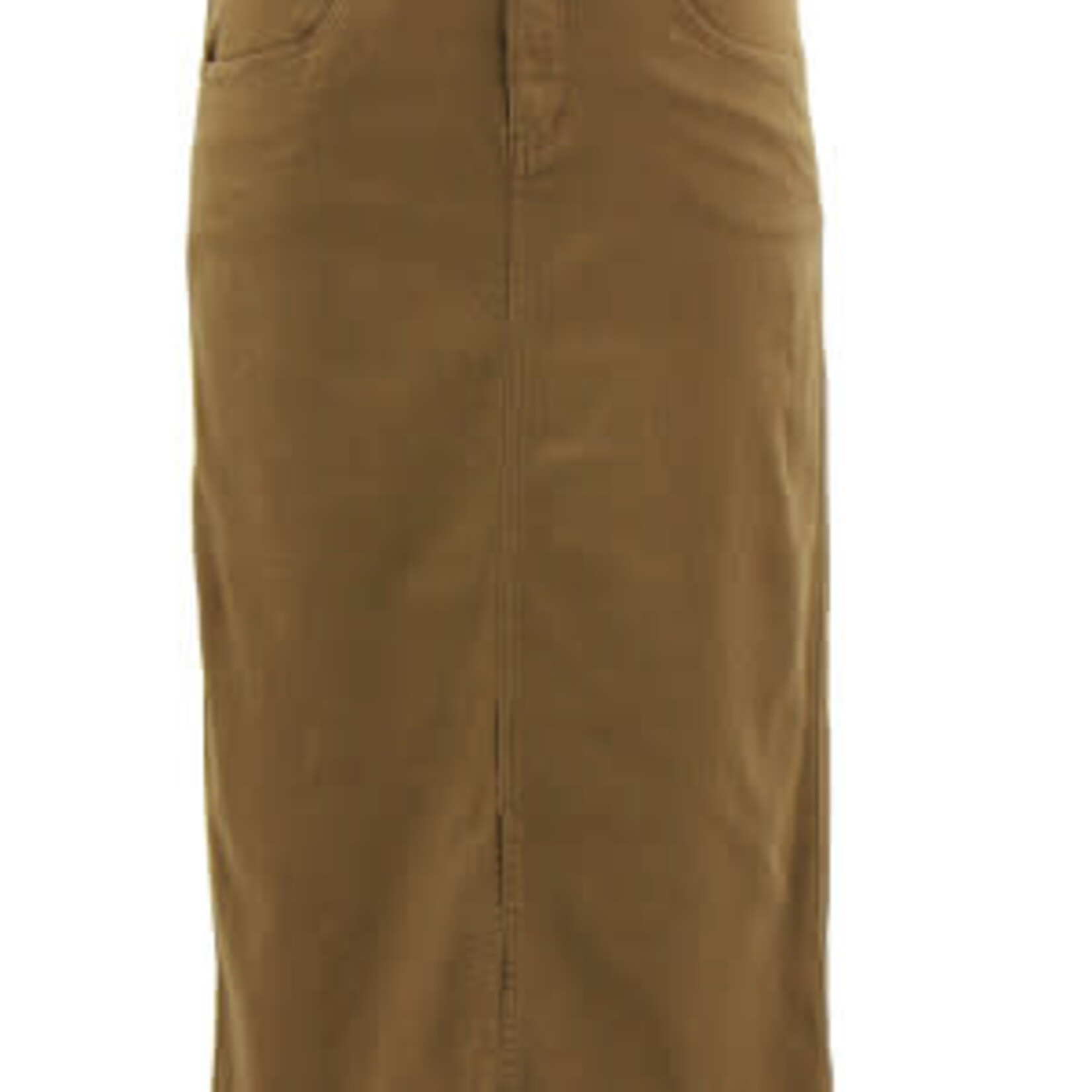 Cafe Latte Caramel Mid Length Jean Skirt