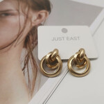 Just East Gold Ring L3.4cm W2.28 Oval Earrings
