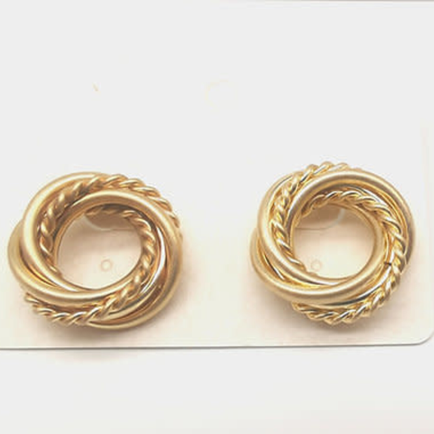 Just East Gold Twisted Ring 2.7cm Earrings