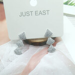 Just East Silver Fan L2.75cm W1cm Earrings