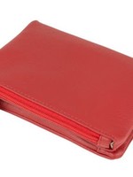 Franco Bonini Red Leather Half Fold Card Coin Purse