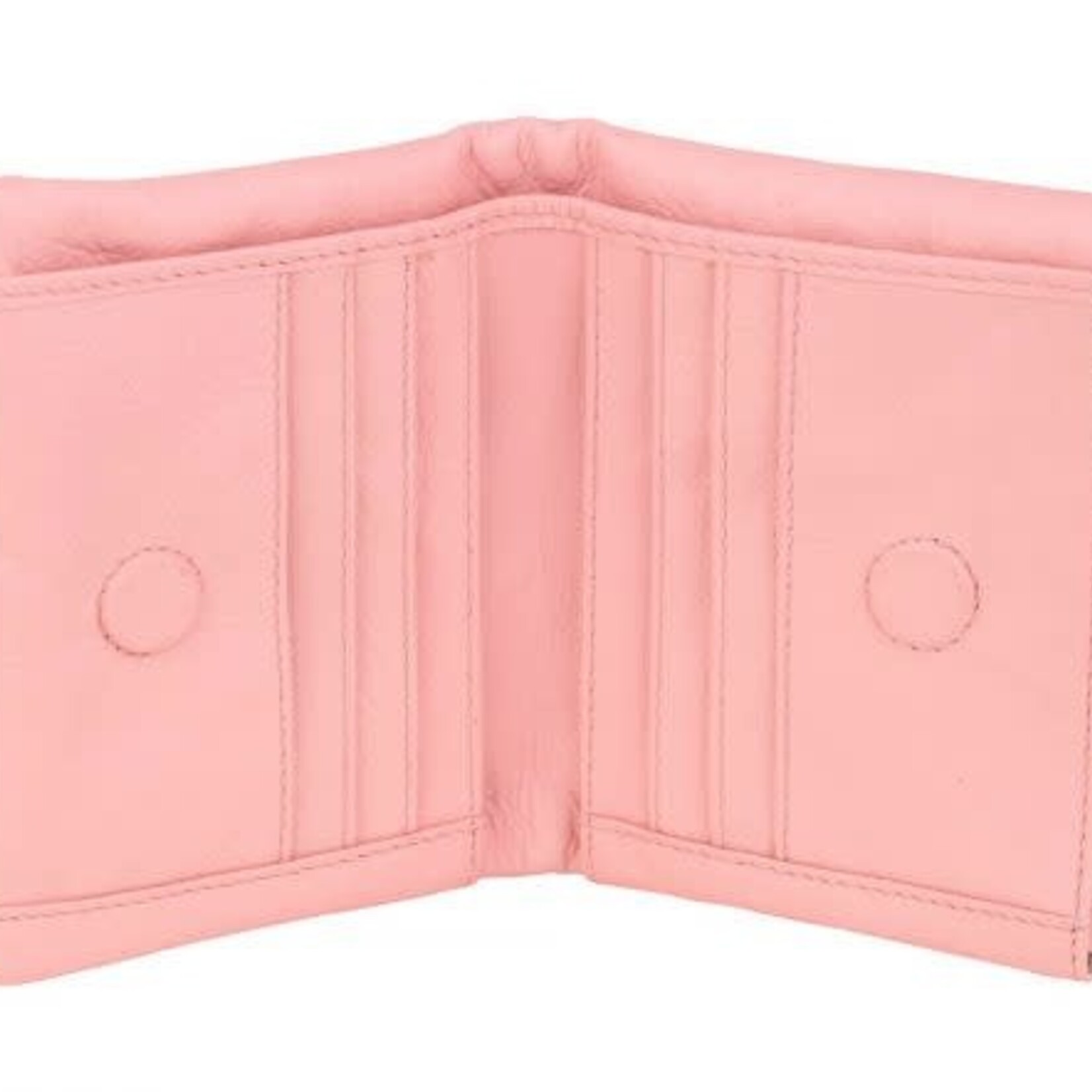 Franco Bonini Pink Leather Half Fold Card Coin Purse