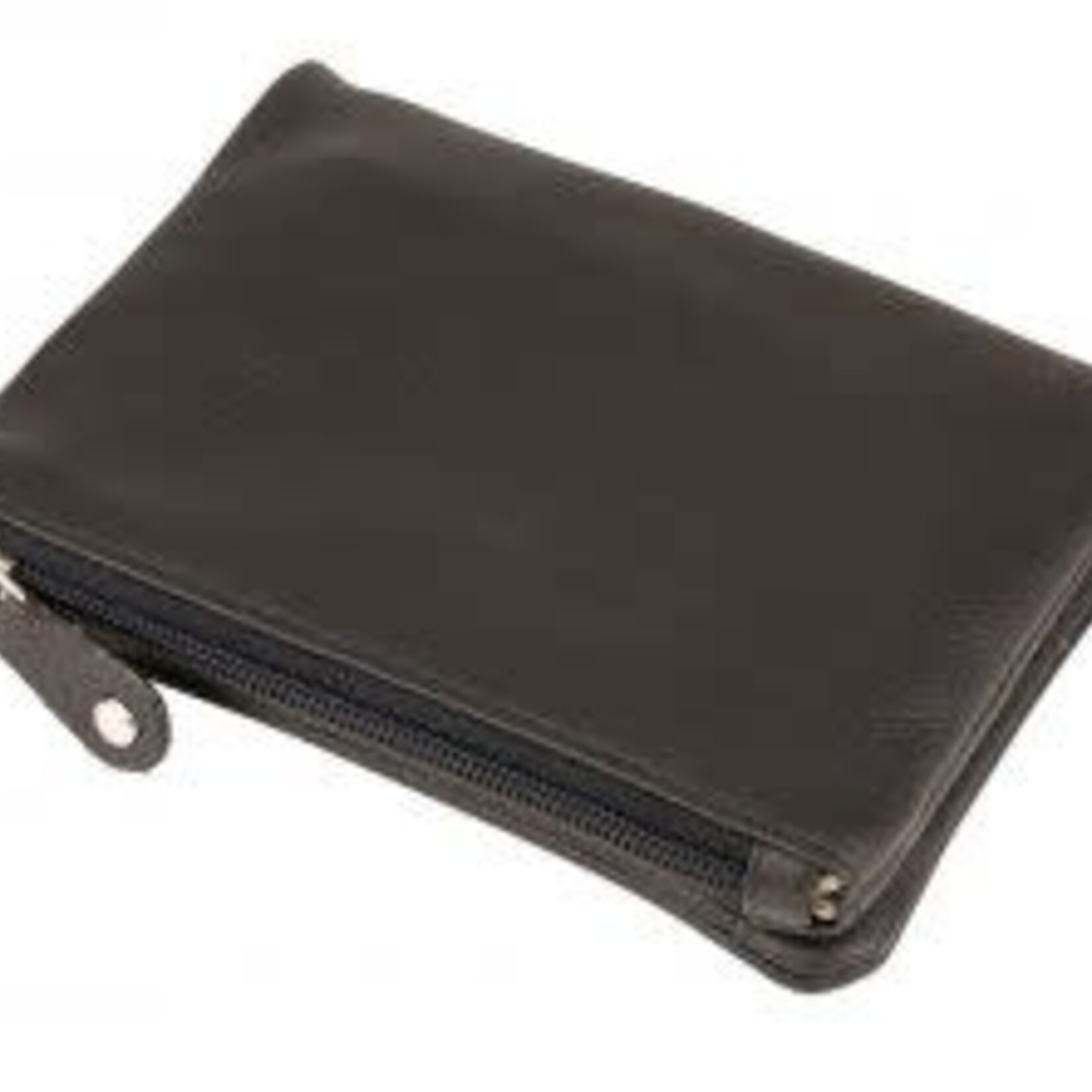 Franco Bonini Black Leather Half Fold Card Coin Purse