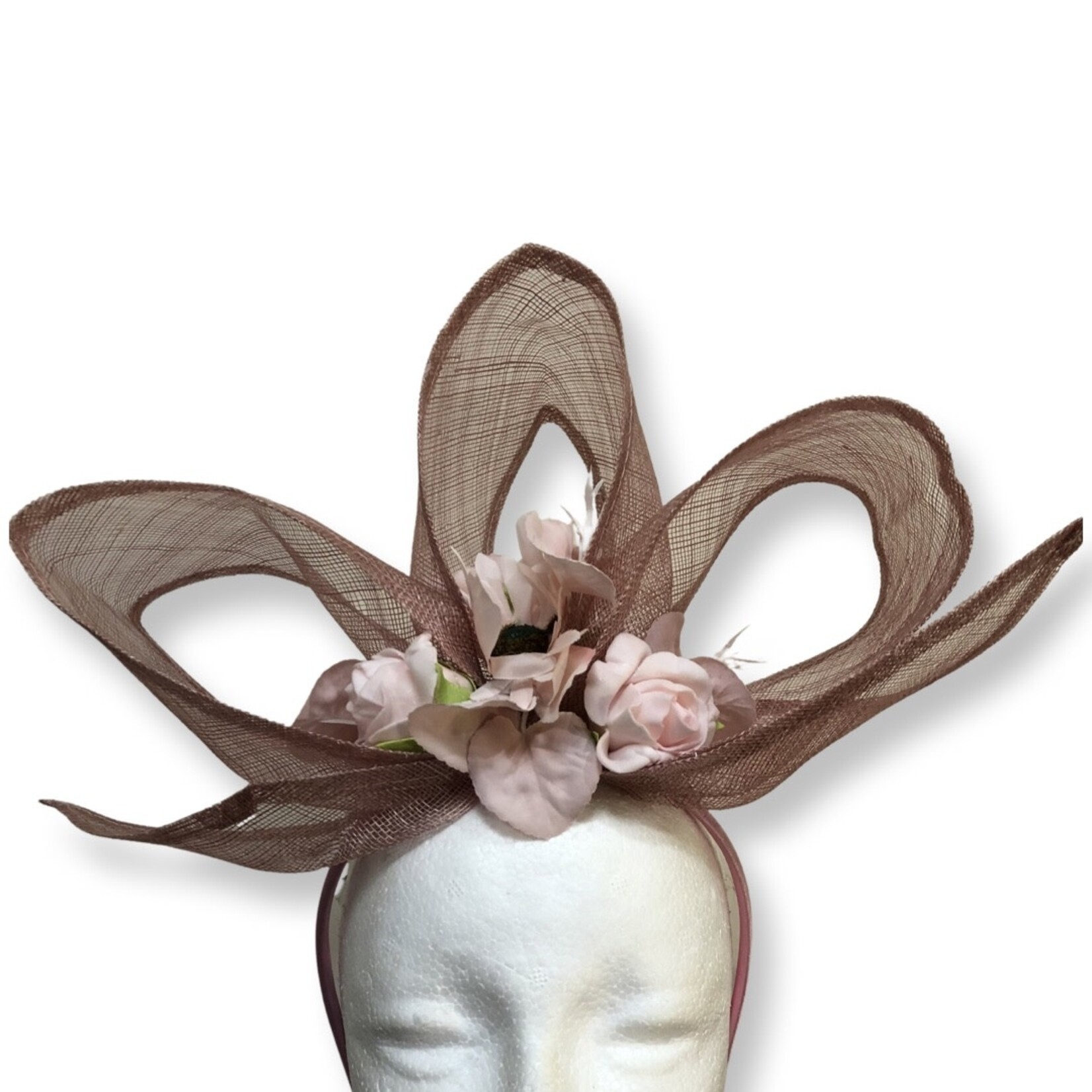 OPO Dusty Rose Pink Floral Fascinator