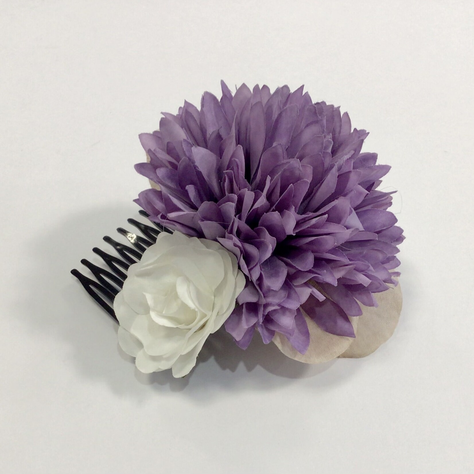 OPO Purple & White Flower Hair Comb