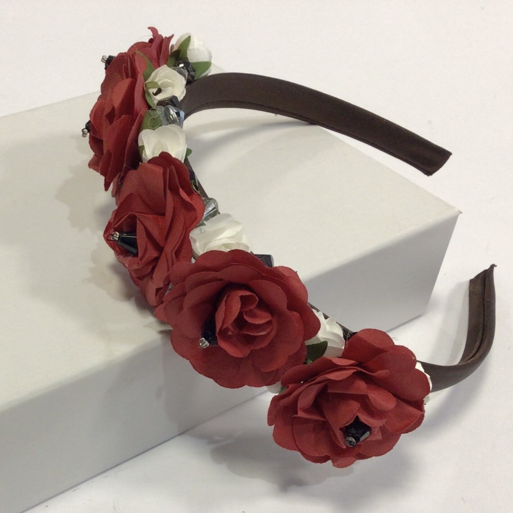 OPO Red & Cream Rose Jewel Bead Headband