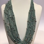 S.S Jewellery Dusty Blue Seed Bead Multi Strand Necklace
