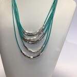 S.S Jewellery Aqua & Silver Multi Strand Necklace
