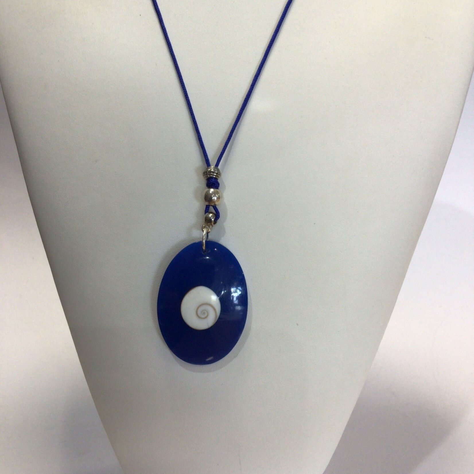 S.S Jewellery Royal Blue Pendant Adjustable Cord Necklace