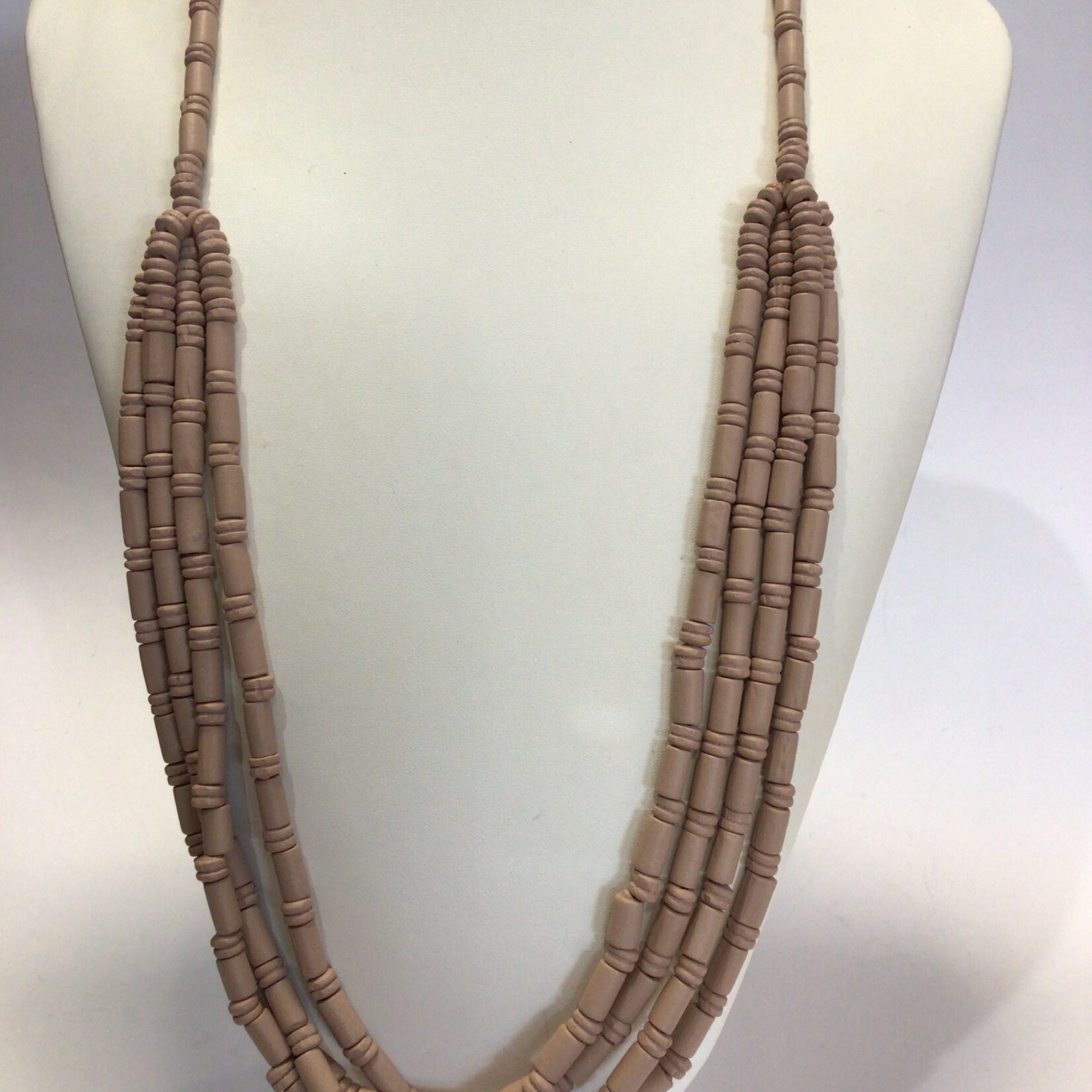 Just East Dusty Pink Beaded Layered Necklace