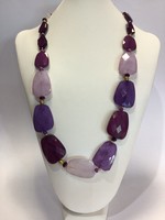Purple Tones Opaque Bead Necklace Set