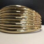 Bel-Eve Gold Plate Thick Cuff Bracelet