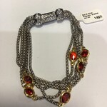 Trend Jewellery Red CZ & Silver Magnetic Clasp Bracelet