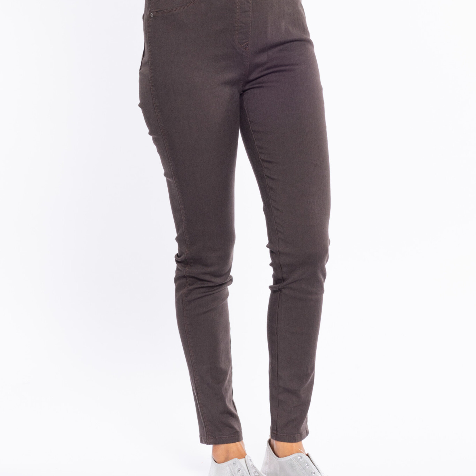 Cafe Latte Chocolate Cotton Fitted Leg Jeggings