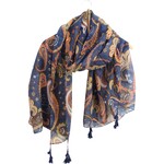 La Vida Blue & Orange Briar Sarong Scarf