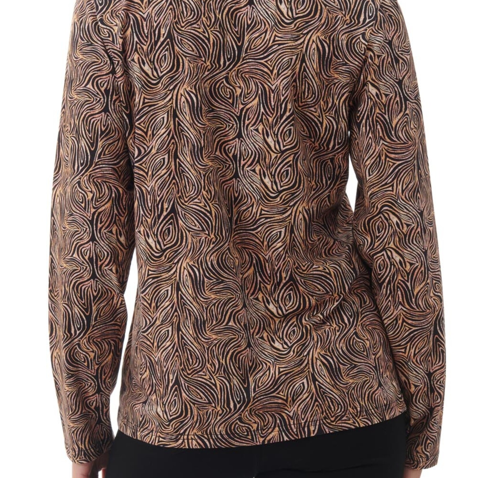 Givoni Black & Brown Abstract Eagle LS Top