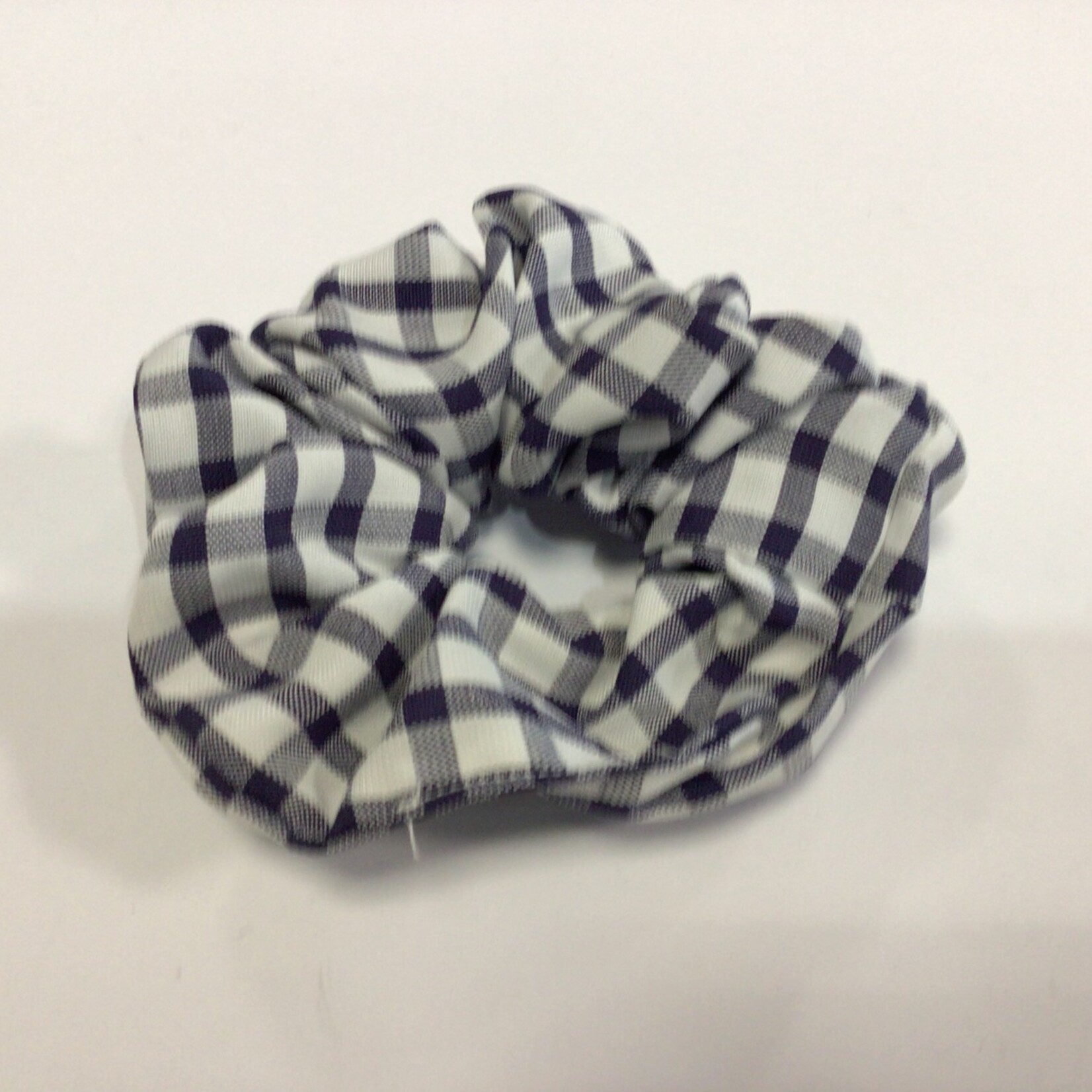 Just East Navy & White Cotton Scrunchie