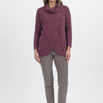 Renoma Raspberry Rolled Collar X Over Tunic