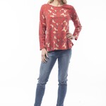 Orientique Red, Beige & Blue LS Kleio Top