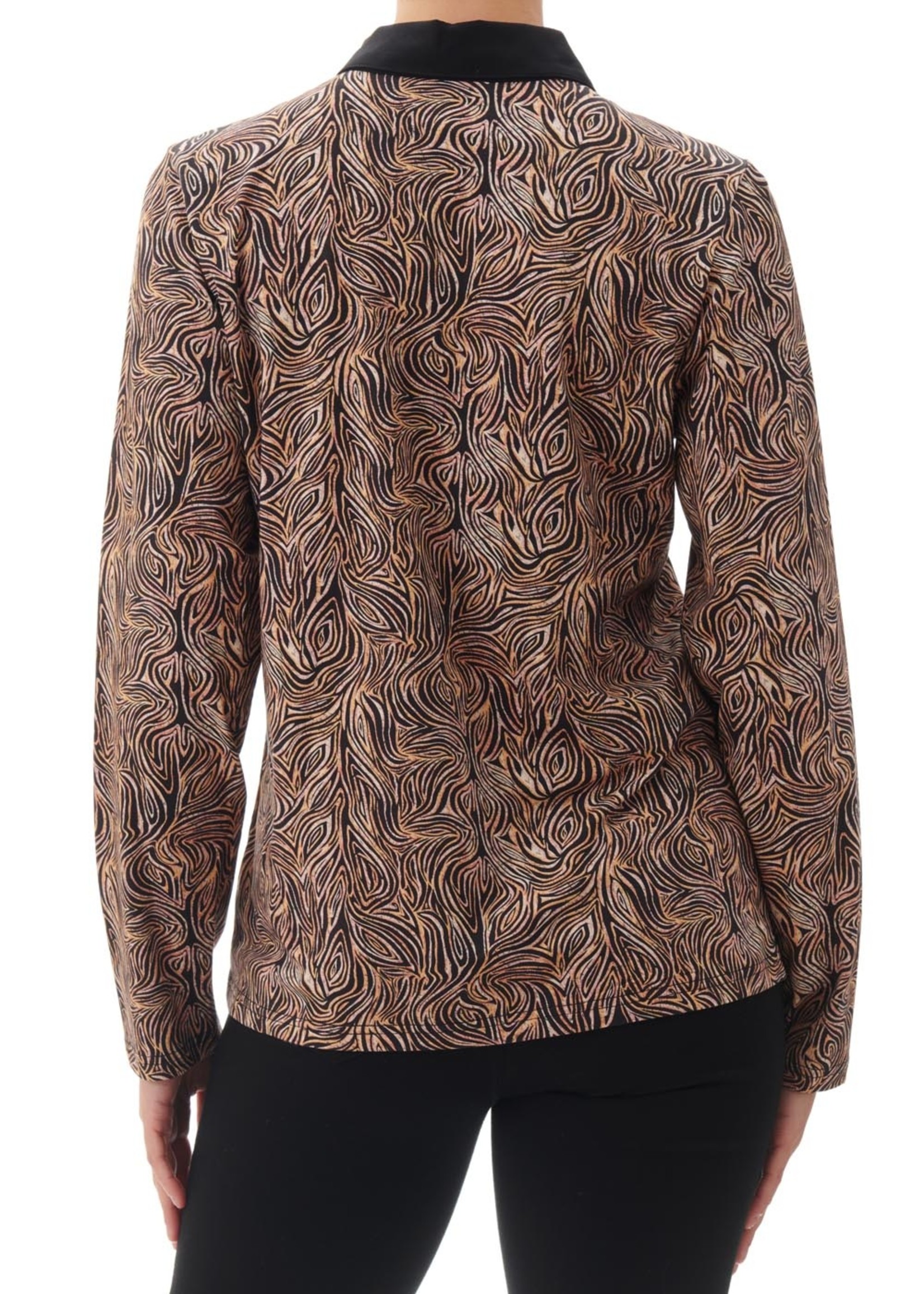 Givoni Black & Brown Abstract Eagle LS Top