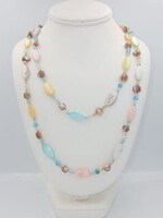 Silk Road Pastel Multi Coloured Shell Necklace