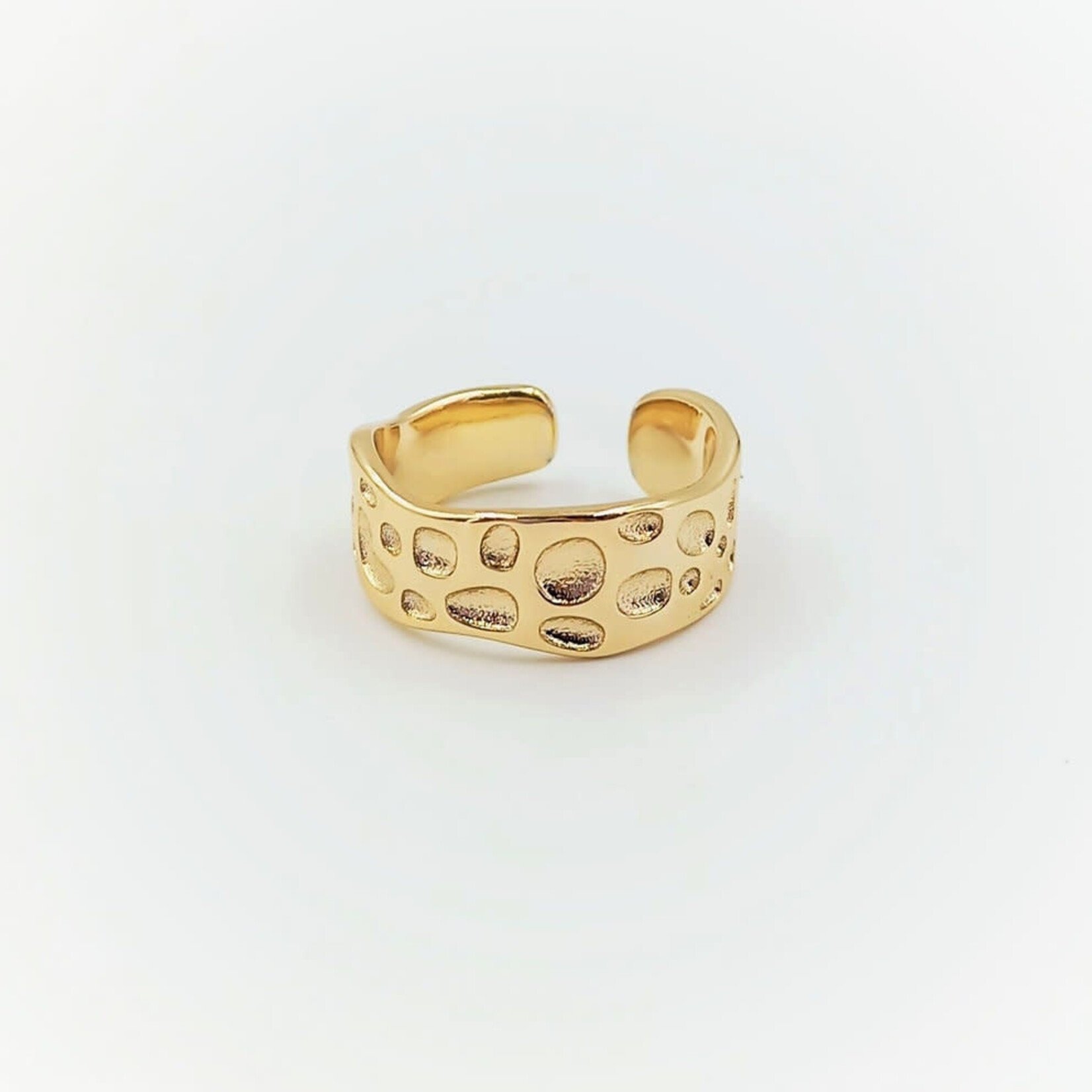 Silk Road Gold Water Drop Effect Ring